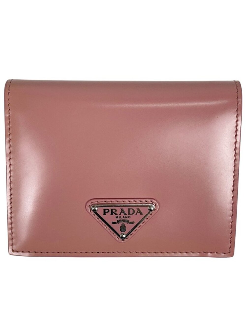 Prada Bifold Wallet Leather Pink